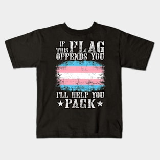 Transgender If This Flag Offends You Trans Pride Kids T-Shirt